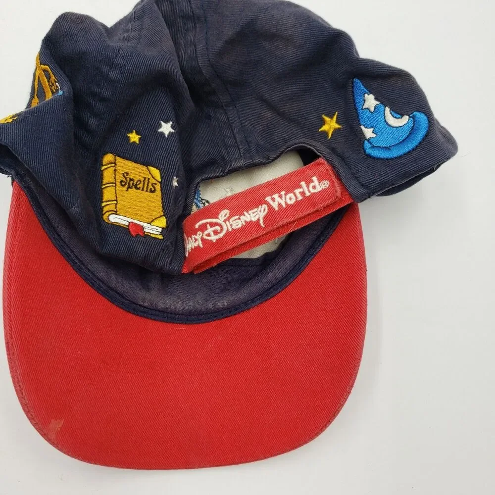 Vintage Walt Disney World Sorcerer Mickey Mouse Fantasia Hat Youth Cap Brooms